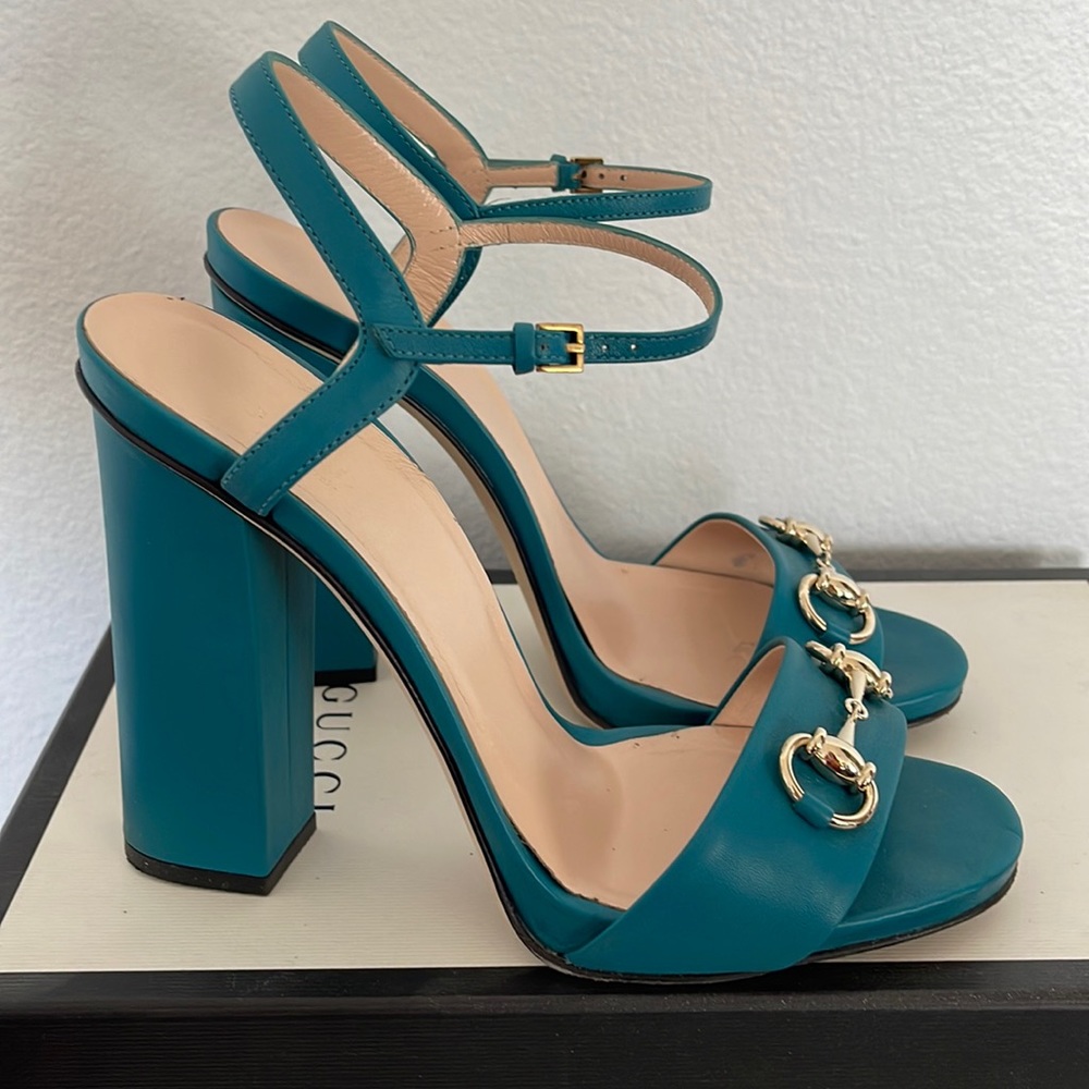 Gucci leather high heel sandals. In very good condition.